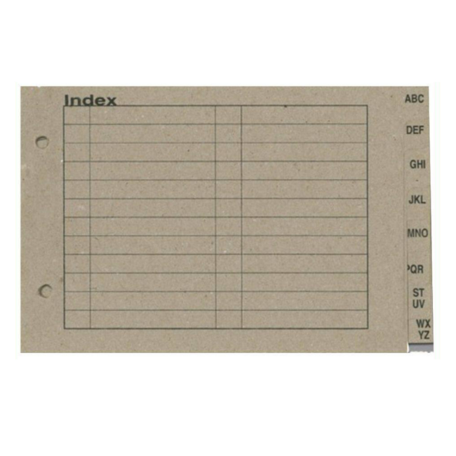 ABBA Index For Arch File A-Z Brown (Kraft)