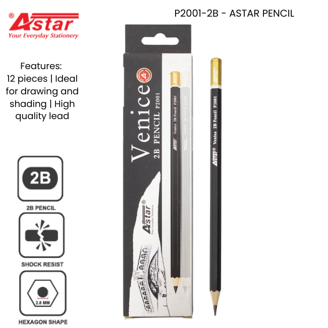 Astar Venice 2B Pencil Black