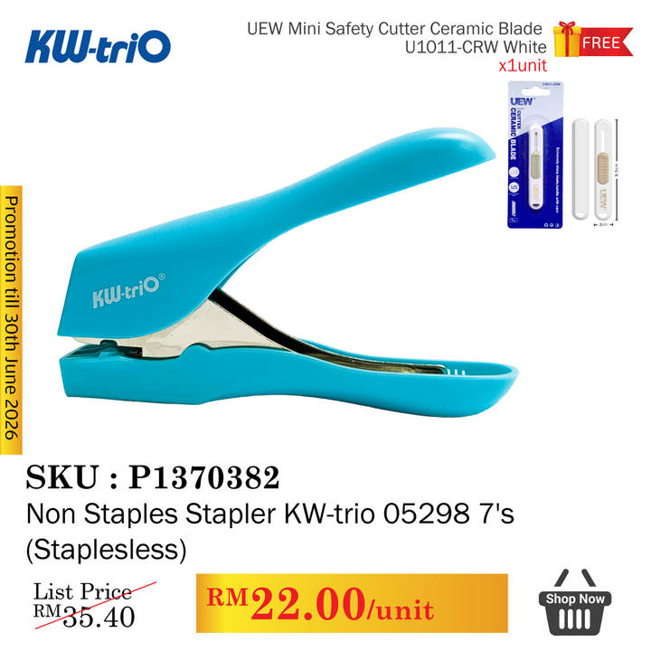 Promo@KW-trio 05298  Non-Staples Stapler 7shts