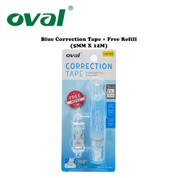 Oval Correction Tape with Refill 5mmx6m