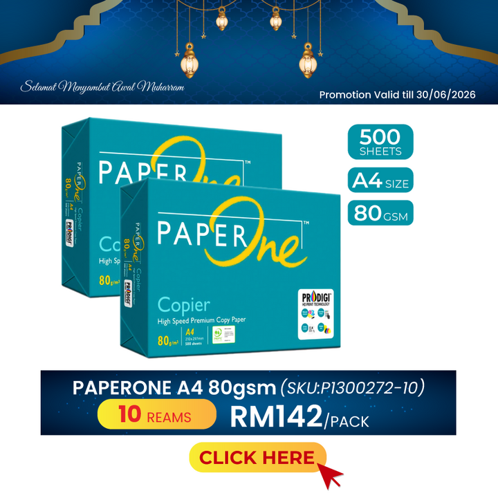 Promo@10reams PaperOne Green Box A4 Paper 80gsm 500's