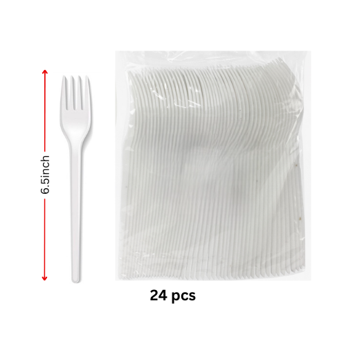 Dolphine Disposable Forks 6.5inch 24pcs