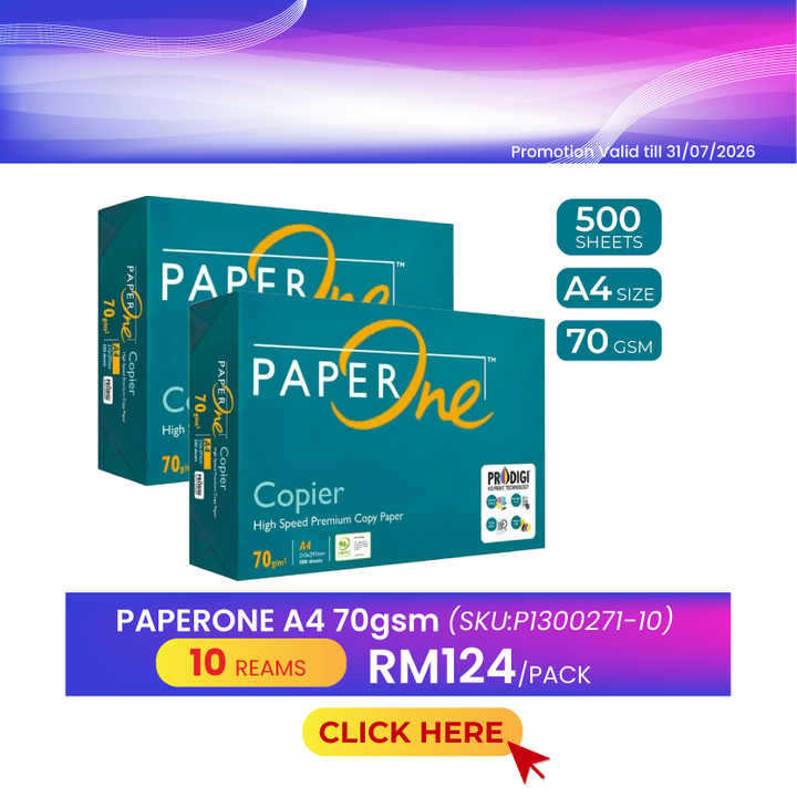 Promo@10reams PaperOne Green Box A4 Paper 70gsm 500's
