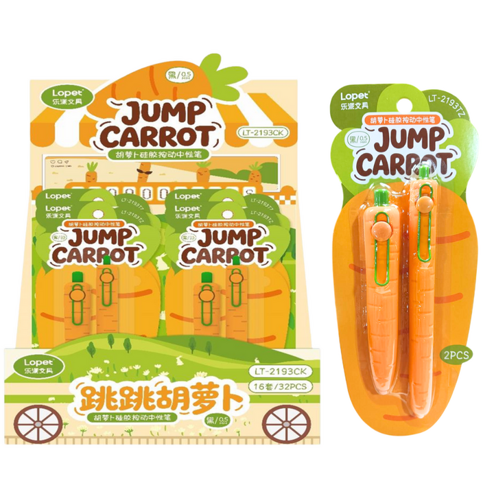 Lopet Jump Carrot Gel Ink Pen 0.5mm Black