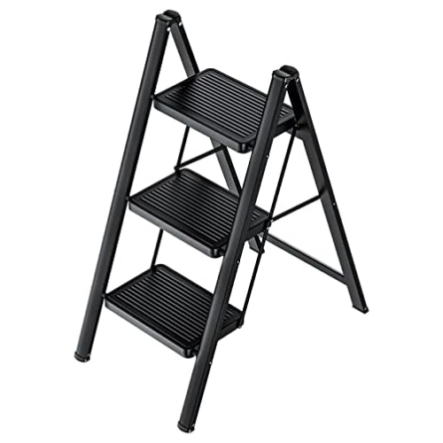 Metal Stepping Stool Black