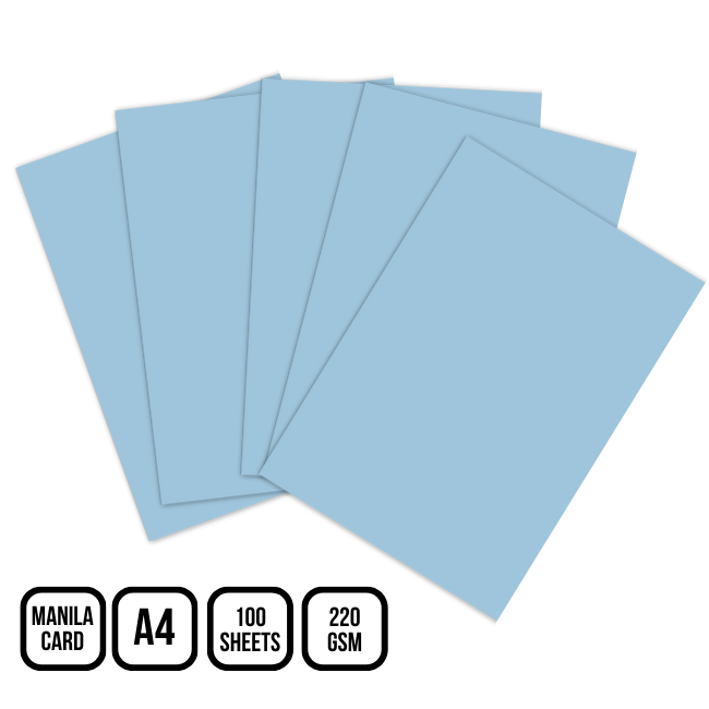 Manila Cardboard A4 220gsm (4 Sheet Card) (100pcs/PKT)