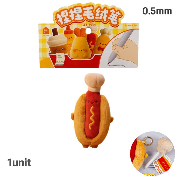 Fluffy Soft Hot Dog Bread Gel Ink Pen