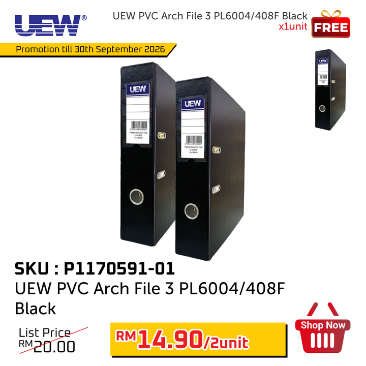 Promo@UEW PVC Arch File 3 PL6004/408F