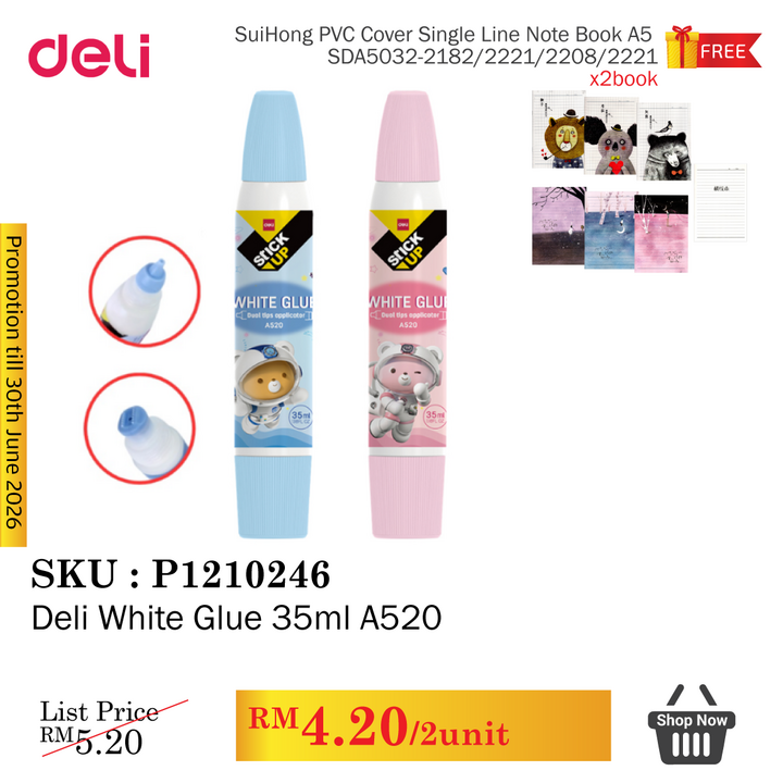 Promo@Deli White Glue 35ml A520