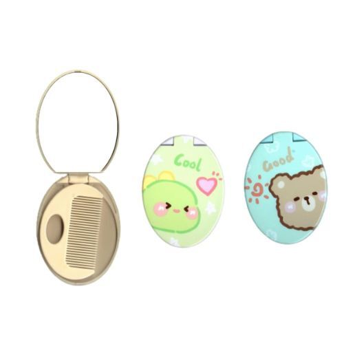 Foldable Mirror + Comb Set