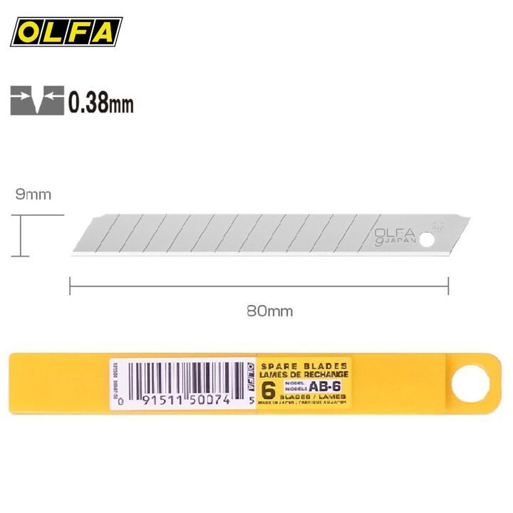 Olfa Blades (S) (6pcs/tube)