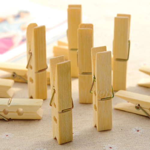 Laundry Peg Clip Wood 90mm 24's
