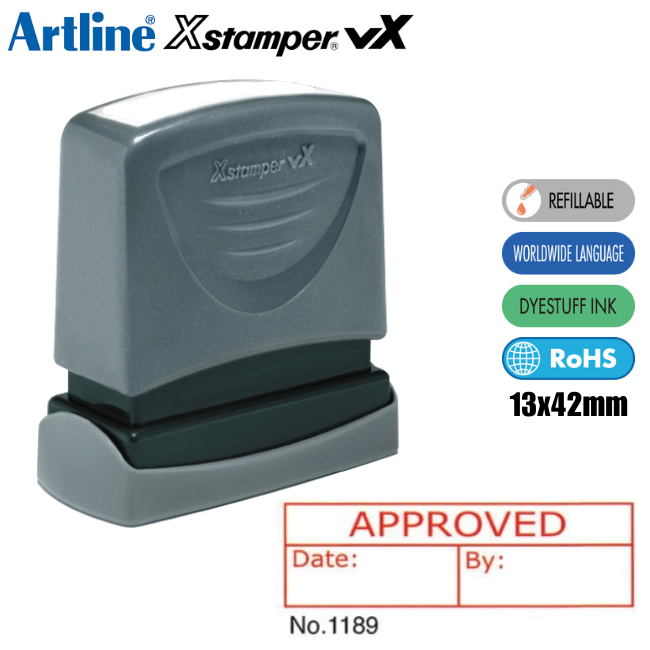 Artline X Stamper (Approved W/Line) ES-BV - Red