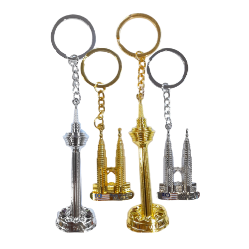 KL Tower Key Chain Gold or Sliver