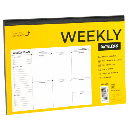 Masterprint A5 Landscape Weekly Dateless Planner Pad (Tear Off) - WPTP-B550
