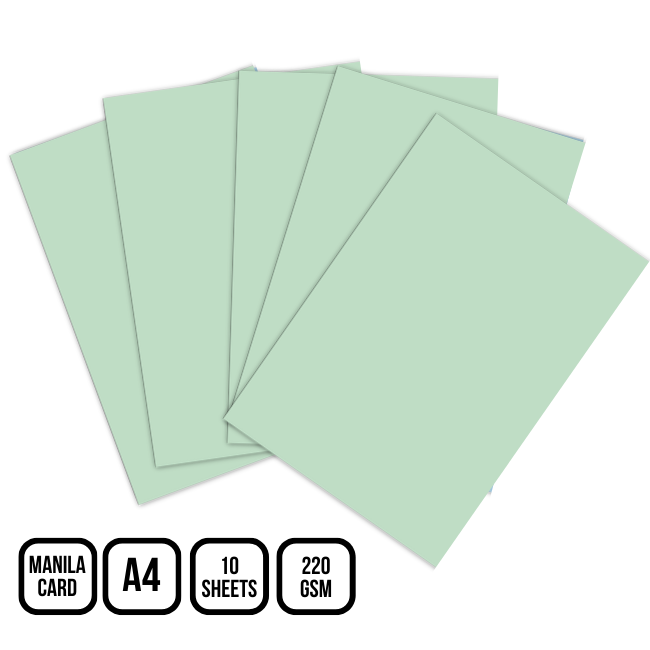 Manila Cardboard A4 220gsm (4 Sheet Card) (10pcs/PKT)