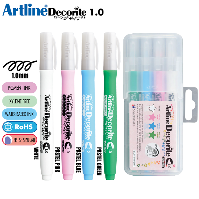 Artline Decorite Bullet Style Marker EDF-1/4PSH1 1.0mm - 4 Color Set 1