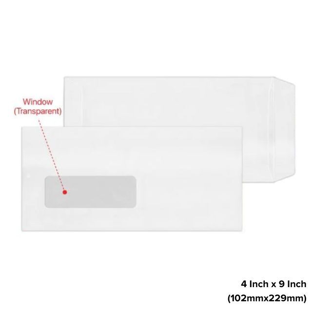 Envelope White Window 20s