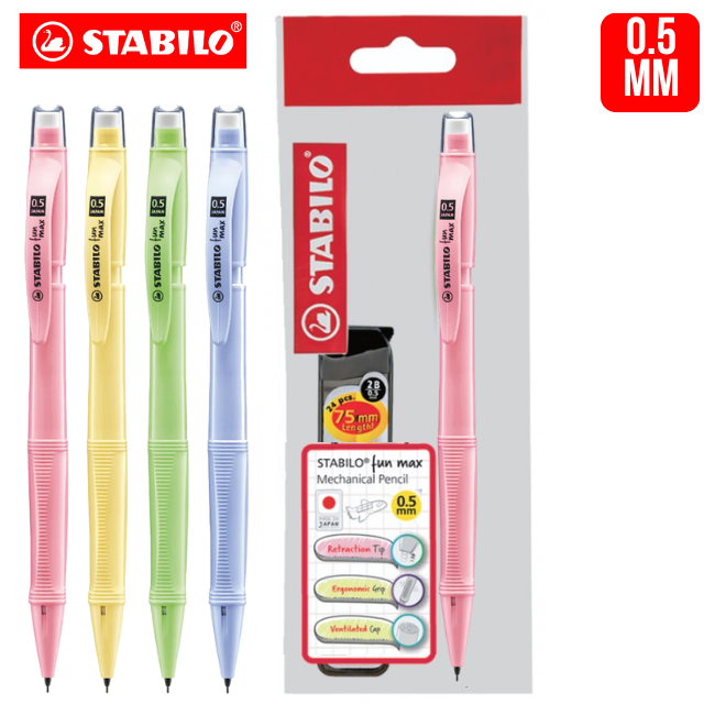 Stabilo Mechanical Pencil Fun Max + Lead 32062B 0.5mm