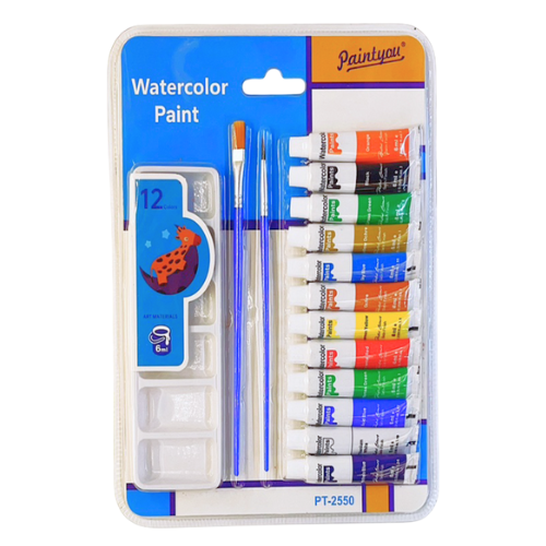 Paintyou 6ml Water Colour Paint 12's + Brush Set
