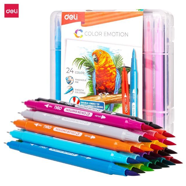 Deli Color Emotion Double-Ended Felt Pen