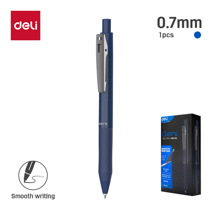 Deli Gel Pen Bullet Tip 0.7mm Blue