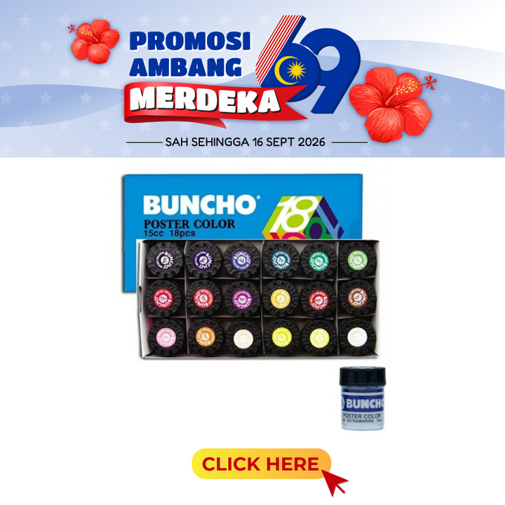 Merdeka@Buncho Poster Colour 2172/18 15cc 18 Col. (PC 1518)