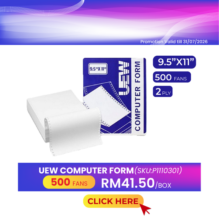 Promo@1box UEW Computer Form NCR 2ply 9.5x11 500F