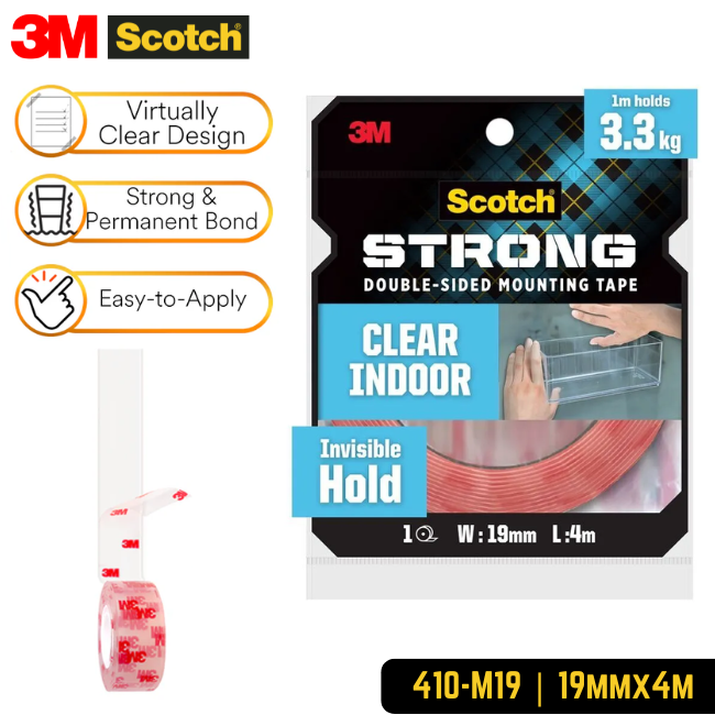 3M Scotch Clear Double Sided Mounting Tape