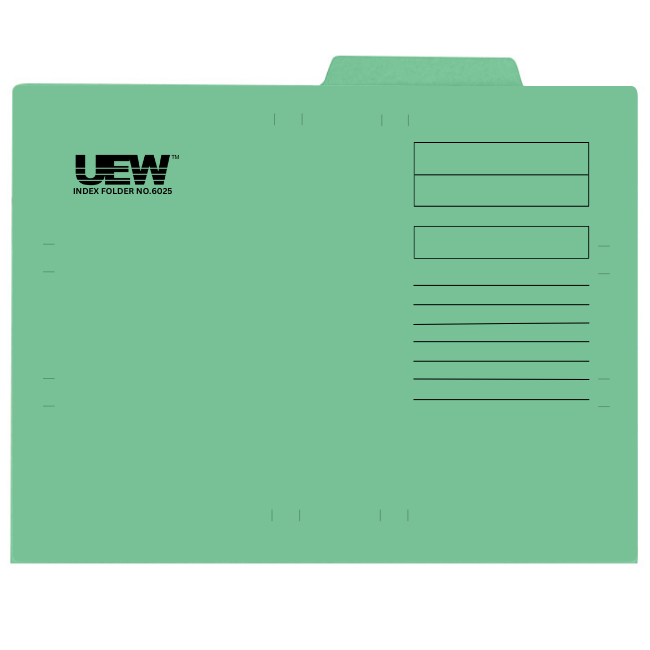 UEW Art Card Index Folder File 6025