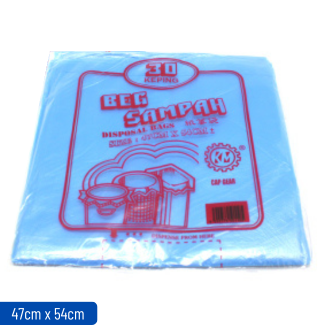 Garbage Bag (KM) Blue 47x54cm 30's