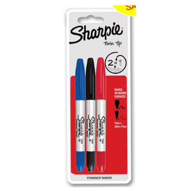 Sharpie Twin Tip ASST 3's (S1 SMSA32001A)