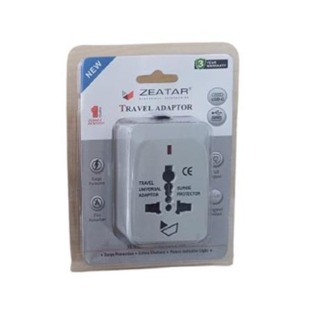 Zeatar Travel Adaptor with 2 USB & 1 Type-C 2.4A (Z3355)