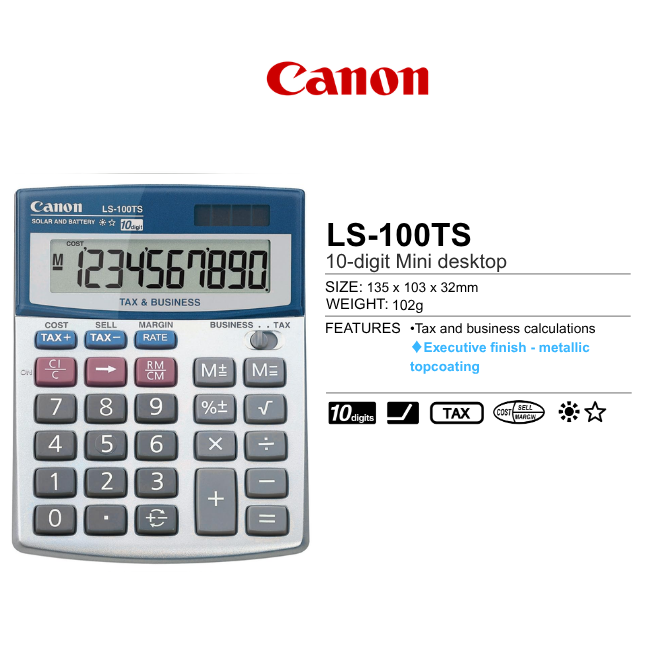 Canon Desktop Calculator Tax & Business Calculation