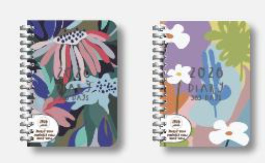 Masterprint A5 Wire O Floral PP Cover Daily View Planner + Notes - PDP-A5