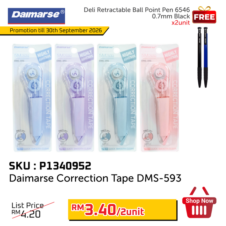 Promo@Daimarse Correction Tape DMS-593