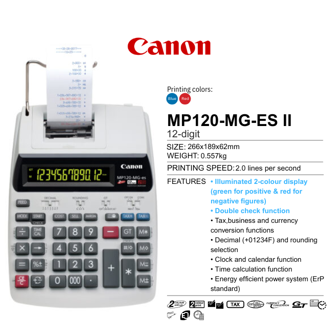 Canon Desktop Printer Calculator