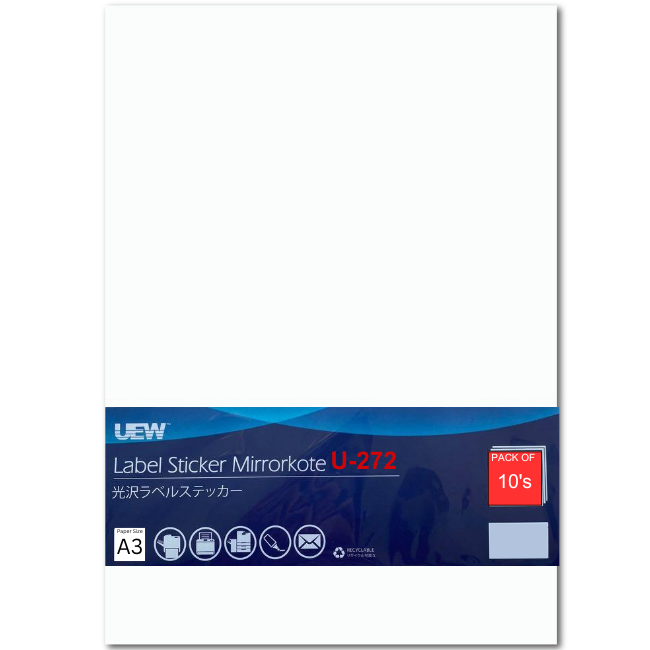 UEW Label Sticker A3 Mirrorkote