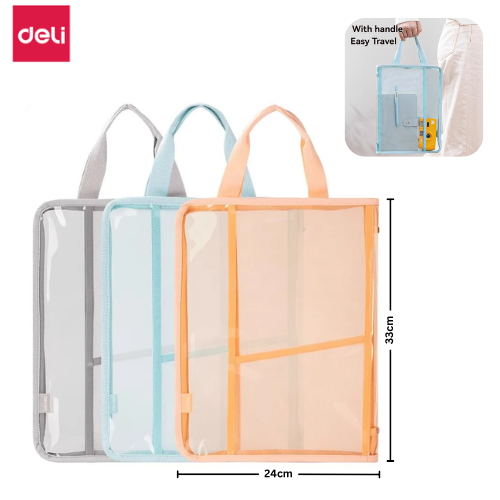Deli Zipper Mesh Bag A4