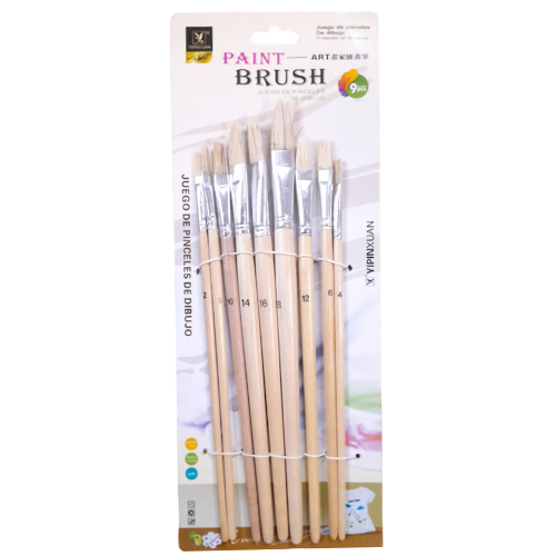 YIPINXUAN Artist Brush Flat Head 9pcs