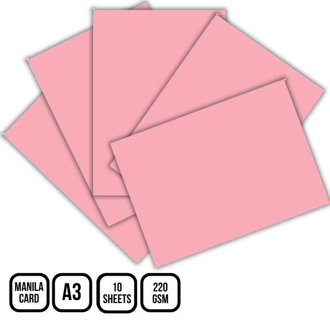 Manila Cardboard A3 220gsm (4 Sheet Card) (10pcs/PKT)
