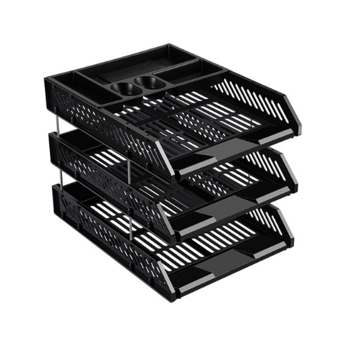 GuangBo Document Tray 3 Layers Black