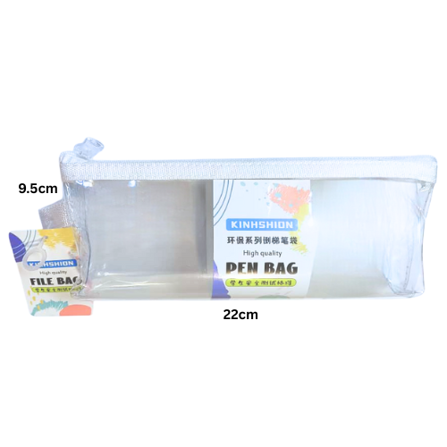 Transparent Pencil Bag 22x4x6cm