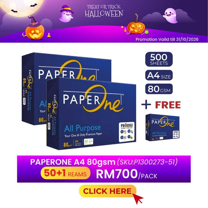 Promo@50reams PaperOne Blue A4 Paper 80gsm 500's