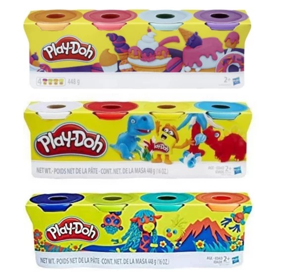 Hasbro Play-Doh Classic Colour 4's/pack B5517 - Asst Colour