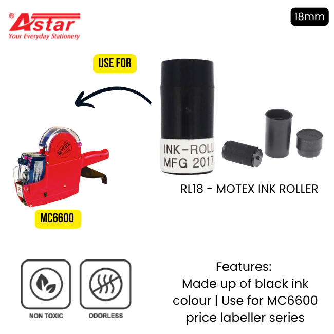 Astar Ink Roller Price Tag 600/6600