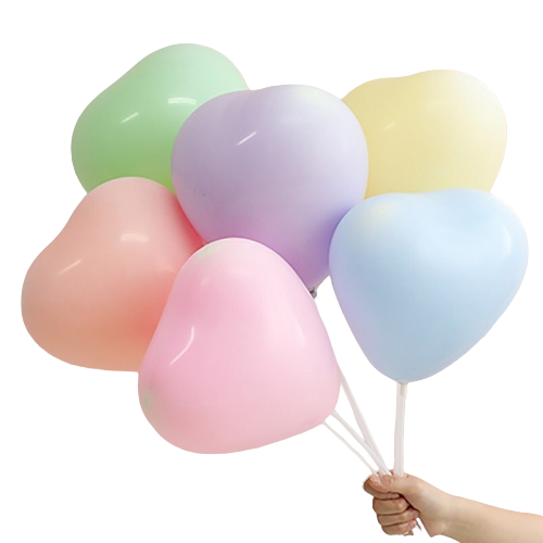 Party Balloon Love shape mix colour 12's