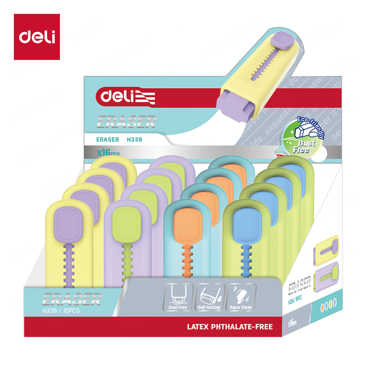 Deli Push-Pull Eraser