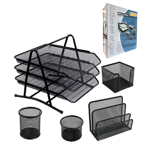 Wire Mesh Desktop Organizer 5 in 1