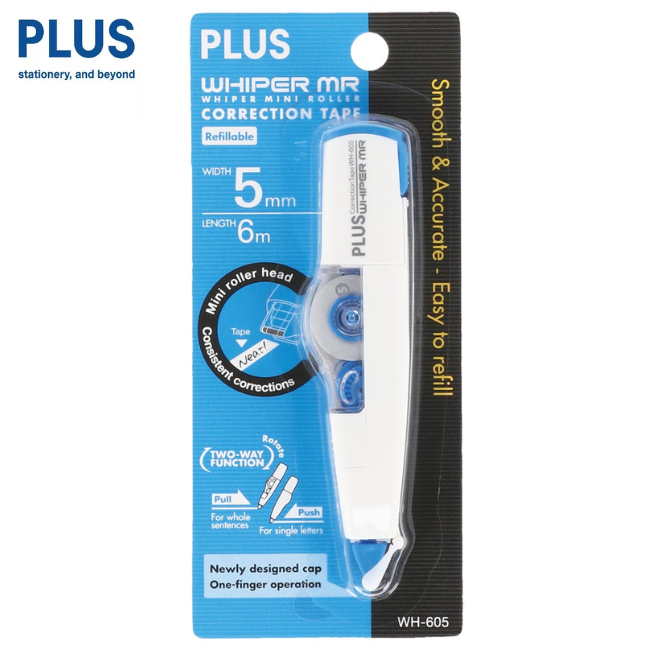 Plus Whiper MR Refillable Correction Tape 5mm x 6m